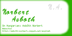 norbert asboth business card